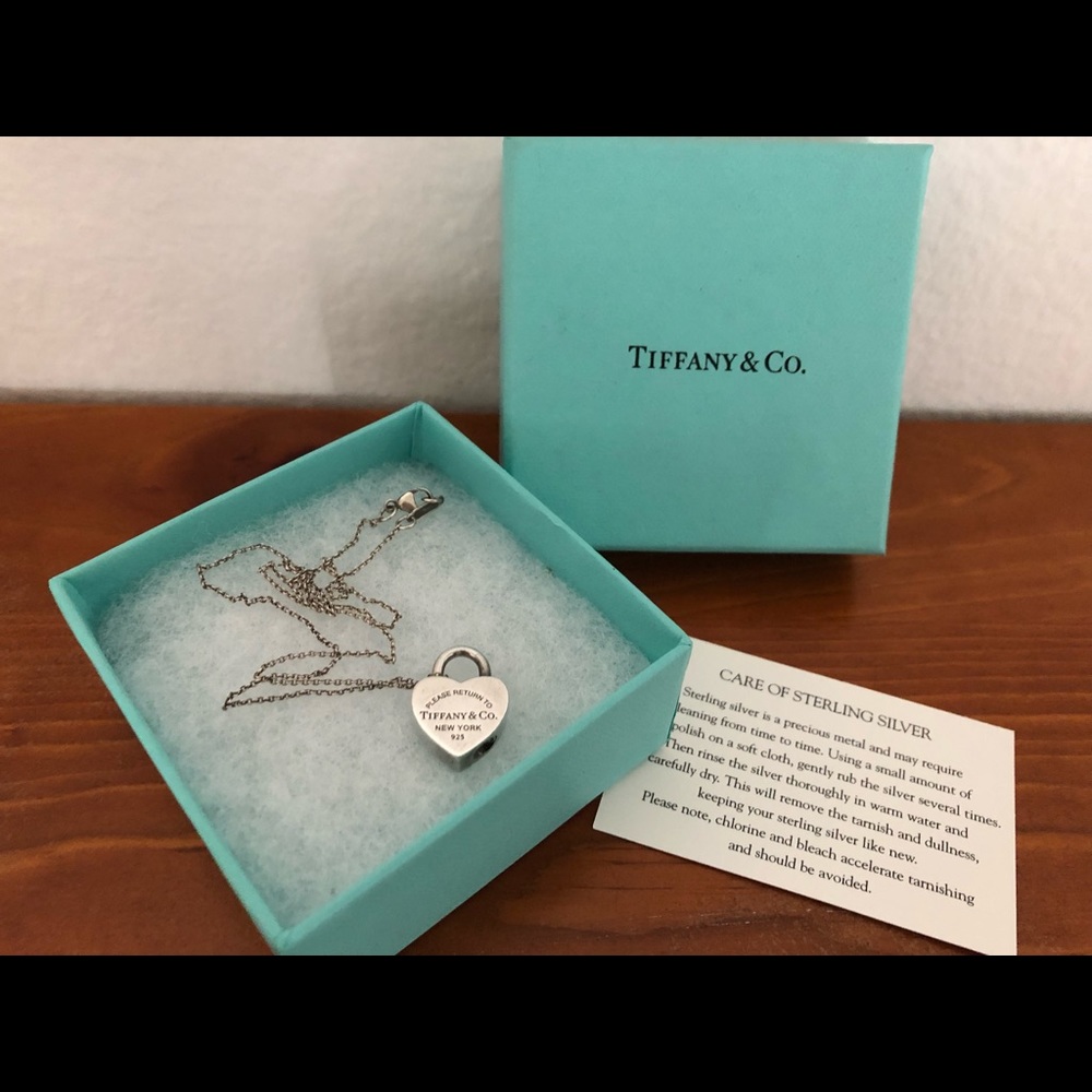 Tiffany & Co 925 silver heart lock necklace